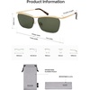 image:imageSOJOS Trendy Rectangle Cat Eye Semirimless Sunglasses Womens Retro Fashion Vintage Shades UV400 Protection SJ1253GoldGreen