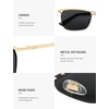 image:imageSOJOS Trendy Rectangle Cat Eye Semirimless Sunglasses Womens Retro Fashion Vintage Shades UV400 Protection SJ1253GoldGrey