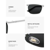 image:imageSOJOS Trendy Rectangle Cat Eye Semirimless Sunglasses Womens Retro Fashion Vintage Shades UV400 Protection SJ1253SilverGrey