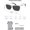 image:imageSOJOS Trendy Rectangle Cat Eye Semirimless Sunglasses Womens Retro Fashion Vintage Shades UV400 Protection SJ1253SilverGrey