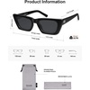 image:imageSOJOS Trendy Rectangle Cateye Polarized Sunglasses Womens Mens Retro Small Narrow Flat Top Sunnies SJ2354BlackGrey