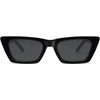 image:imageSOJOS Trendy Rectangle Cateye Polarized Sunglasses Womens Mens Retro Small Narrow Flat Top Sunnies SJ2354BlackGrey