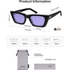 image:imageSOJOS Trendy Rectangle Cateye Polarized Sunglasses Womens Mens Retro Small Narrow Flat Top Sunnies SJ2354BlackPurple Tint