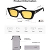 image:imageSOJOS Trendy Rectangle Cateye Polarized Sunglasses Womens Mens Retro Small Narrow Flat Top Sunnies SJ2354BlackYellow  Night Vision