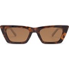 image:imageSOJOS Trendy Rectangle Cateye Polarized Sunglasses Womens Mens Retro Small Narrow Flat Top Sunnies SJ2354Brown TortoiseBrown