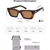 image:imageSOJOS Trendy Rectangle Cateye Polarized Sunglasses Womens Mens Retro Small Narrow Flat Top Sunnies SJ2354Brown TortoiseBrown