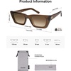 image:imageSOJOS Trendy Rectangle Cateye Polarized Sunglasses Womens Mens Retro Small Narrow Flat Top Sunnies SJ2354Dark BrownGradient Brown