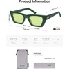 image:imageSOJOS Trendy Rectangle Cateye Polarized Sunglasses Womens Mens Retro Small Narrow Flat Top Sunnies SJ2354GreenGreen Tint
