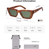 image:imageSOJOS Trendy Rectangle Cateye Polarized Sunglasses Womens Mens Retro Small Narrow Flat Top Sunnies SJ2354Orange TortoiseGreen