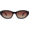 image:imageSOJOS Trendy Rectangle Polarized Sunglasses For Women Men Retro Sun Glasses Narrow Square 90s SJ2673Black Brown Grading Lens