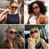 image:imageSOJOS Trendy Rectangle Polarized Sunglasses For Women Men Retro Sun Glasses Narrow Square 90s SJ2673Black Brown Grading Lens