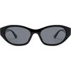 image:imageSOJOS Trendy Rectangle Polarized Sunglasses For Women Men Retro Sun Glasses Narrow Square 90s SJ2673Black Grey Lens