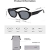 image:imageSOJOS Trendy Rectangle Polarized Sunglasses For Women Men Retro Sun Glasses Narrow Square 90s SJ2673Black Grey Lens