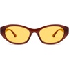 image:imageSOJOS Trendy Rectangle Polarized Sunglasses For Women Men Retro Sun Glasses Narrow Square 90s SJ2673Milky Brown Orange Lens