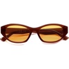 image:imageSOJOS Trendy Rectangle Polarized Sunglasses For Women Men Retro Sun Glasses Narrow Square 90s SJ2673Milky Brown Orange Lens