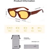image:imageSOJOS Trendy Rectangle Polarized Sunglasses For Women Men Retro Sun Glasses Narrow Square 90s SJ2673Milky Brown Orange Lens