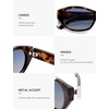 image:imageSOJOS Trendy Rectangle Polarized Sunglasses For Women Men Retro Sun Glasses Narrow Square 90s SJ2673Tortoise Blue Grading Lens
