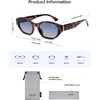 image:imageSOJOS Trendy Rectangle Polarized Sunglasses For Women Men Retro Sun Glasses Narrow Square 90s SJ2673Tortoise Blue Grading Lens