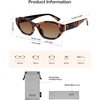 image:imageSOJOS Trendy Rectangle Polarized Sunglasses For Women Men Retro Sun Glasses Narrow Square 90s SJ2673Tortoise Brown Grading Lens