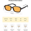 image:imageSOJOS Trendy Rectangle Polarized Sunglasses Womens Mens Small Retro Fashion Thin Slim Square Sunnies SJ2610Black  Yellow
