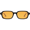 image:imageSOJOS Trendy Rectangle Polarized Sunglasses Womens Mens Small Retro Fashion Thin Slim Square Sunnies SJ2610Black  Yellow