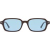 image:imageSOJOS Trendy Rectangle Polarized Sunglasses Womens Mens Small Retro Fashion Thin Slim Square Sunnies SJ2610Brown  Blue