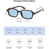 image:imageSOJOS Trendy Rectangle Polarized Sunglasses Womens Mens Small Retro Fashion Thin Slim Square Sunnies SJ2610Brown  Blue