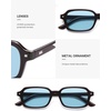 image:imageSOJOS Trendy Rectangle Polarized Sunglasses Womens Mens Small Retro Fashion Thin Slim Square Sunnies SJ2610Brown  Blue