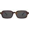 image:imageSOJOS Trendy Rectangle Polarized Sunglasses Womens Mens Small Retro Fashion Thin Slim Square Sunnies SJ2610Brown Tortoise  Grey
