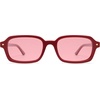image:imageSOJOS Trendy Rectangle Polarized Sunglasses Womens Mens Small Retro Fashion Thin Slim Square Sunnies SJ2610Red  Red