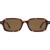 image:imageSOJOS Trendy Rectangle Polarized Sunglasses Womens Mens Small Retro Fashion Thin Slim Square Sunnies SJ2610Tortoise  Cold Brown