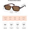 image:imageSOJOS Trendy Rectangle Polarized Sunglasses Womens Mens Small Retro Fashion Thin Slim Square Sunnies SJ2610Tortoise  Cold Brown