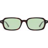 image:imageSOJOS Trendy Rectangle Polarized Sunglasses Womens Mens Small Retro Fashion Thin Slim Square Sunnies SJ2610Tortoise  Green