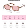 image:imageSOJOS Trendy Rectangle Polarized Sunglasses Womens Mens Small Retro Fashion Thin Slim Square Sunnies SJ2610Tortoise  Pink
