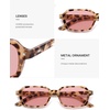 image:imageSOJOS Trendy Rectangle Polarized Sunglasses Womens Mens Small Retro Fashion Thin Slim Square Sunnies SJ2610Tortoise  Pink