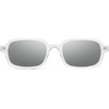 image:imageSOJOS Trendy Rectangle Polarized Sunglasses Womens Mens Small Retro Fashion Thin Slim Square Sunnies SJ2610Transparent  Silver