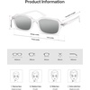 image:imageSOJOS Trendy Rectangle Polarized Sunglasses Womens Mens Small Retro Fashion Thin Slim Square Sunnies SJ2610Transparent  Silver