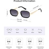 image:imageSOJOS Trendy Rectangle Polarized Sunglasses for Women MenRetro Square Shades Chic Sun Glasses SJ1291Goldblack RimGrey Lenses