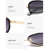 image:imageSOJOS Trendy Rectangle Polarized Sunglasses for Women MenRetro Square Shades Chic Sun Glasses SJ1291Goldblack RimGrey Lenses