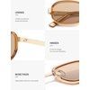 image:imageSOJOS Trendy Rectangle Polarized Sunglasses for Women MenRetro Square Shades Chic Sun Glasses SJ1291Goldbrown RimBrown Lenses