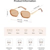 image:imageSOJOS Trendy Rectangle Polarized Sunglasses for Women MenRetro Square Shades Chic Sun Glasses SJ1291Goldbrown RimBrown Lenses