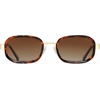 image:imageSOJOS Trendy Rectangle Polarized Sunglasses for Women MenRetro Square Shades Chic Sun Glasses SJ1291Goldtortoise RimBrown Lenses