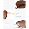 image:imageSOJOS Trendy Rectangle Polarized Sunglasses for Women MenRetro Square Shades Chic Sun Glasses SJ1291Goldtortoise RimBrown Lenses