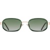 image:imageSOJOS Trendy Rectangle Polarized Sunglasses for Women MenRetro Square Shades Chic Sun Glasses SJ1291Rose Goldgreen RimGreen Lenses