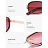 image:imageSOJOS Trendy Rectangle Polarized Sunglasses for Women MenRetro Square Shades Chic Sun Glasses SJ1291Rose Goldred RimRed Lenses
