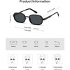 image:imageSOJOS Trendy Rectangle Polarized Sunglasses for Women MenRetro Square Shades Chic Sun Glasses SJ1291Shiny BlackGrey Lenses