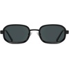 image:imageSOJOS Trendy Rectangle Polarized Sunglasses for Women MenRetro Square Shades Chic Sun Glasses SJ1291Shiny BlackGrey Lenses