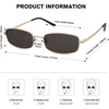 image:imageSOJOS Trendy Rectangle Sunglasses Womens Mens Retro 80s 90s Y2k Chic Narrow Thin Skinny Sunnies SJ1187Bright GoldGrey