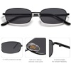 image:imageSOJOS Trendy Rectangle Sunglasses Womens Mens Retro 80s 90s Y2k Chic Narrow Thin Skinny Sunnies SJ1187Matt BlackGrey