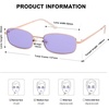 image:imageSOJOS Trendy Rectangle Sunglasses Womens Mens Retro 80s 90s Y2k Chic Narrow Thin Skinny Sunnies SJ1187Rose GoldPurple